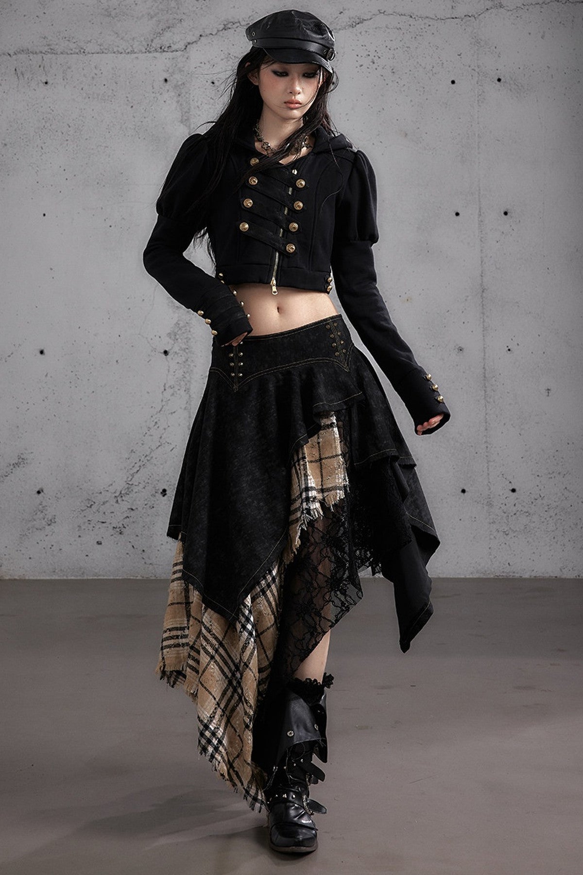 Napoleon Hooded Puff-Sleeve Sweatshirt