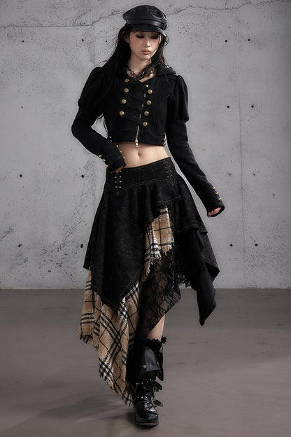 Napoleon Hooded Puff-Sleeve Sweatshirt