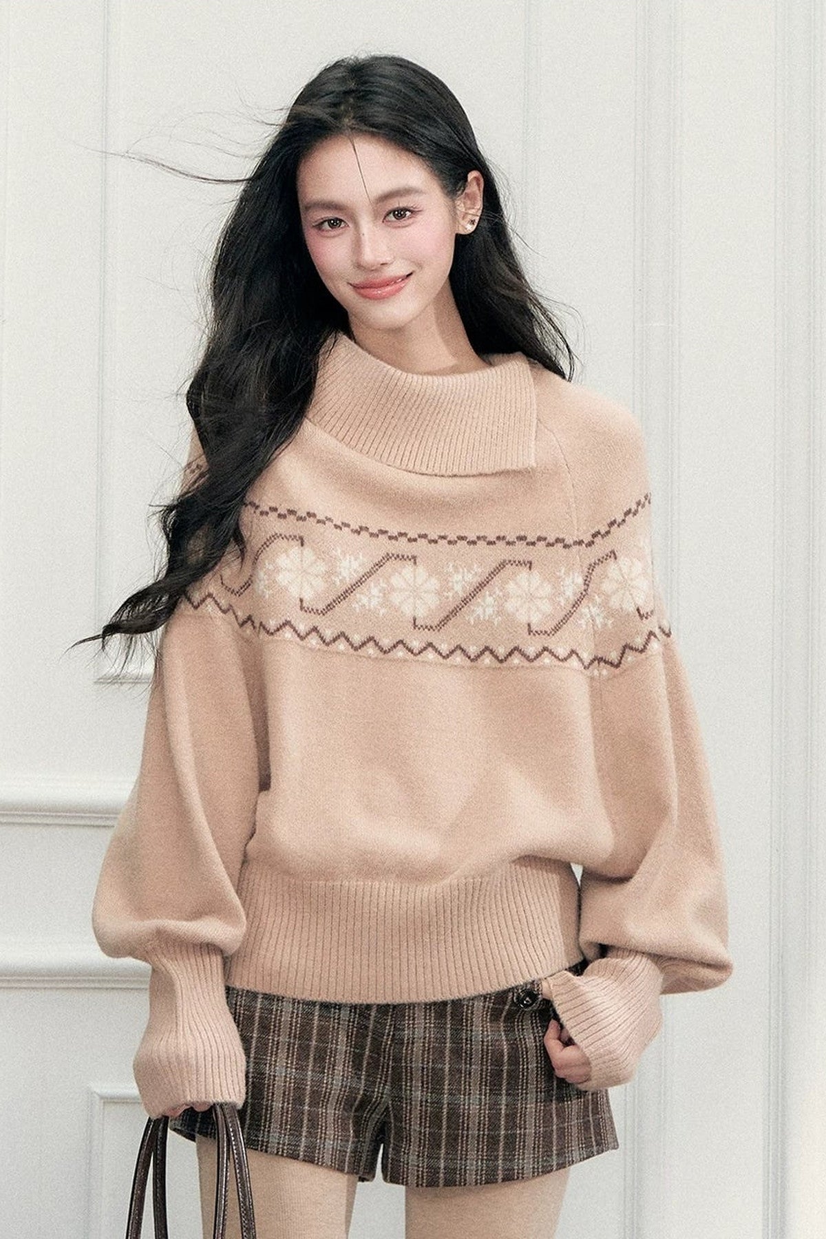 Fair Isle Jacquard Batwing Sweater