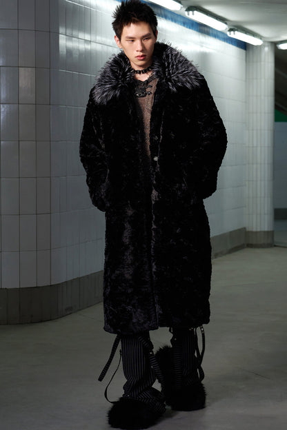 Faux Fur Patchwork Coat