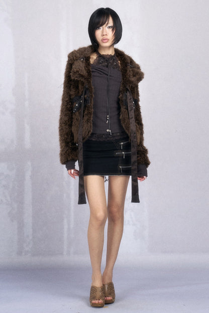 Lace Knit Layered-Look Inner Top