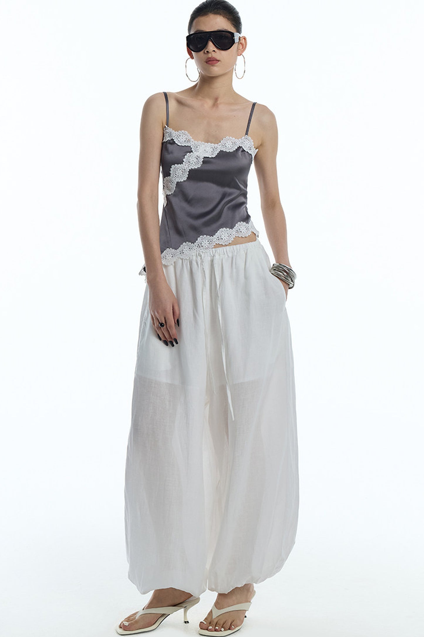 Asymmetrical Hem Lace Camisole