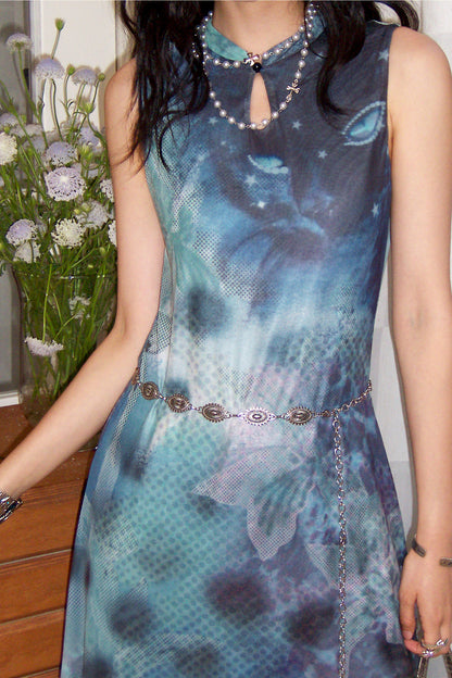 Spiritual Cat Mesh Leopard Dress