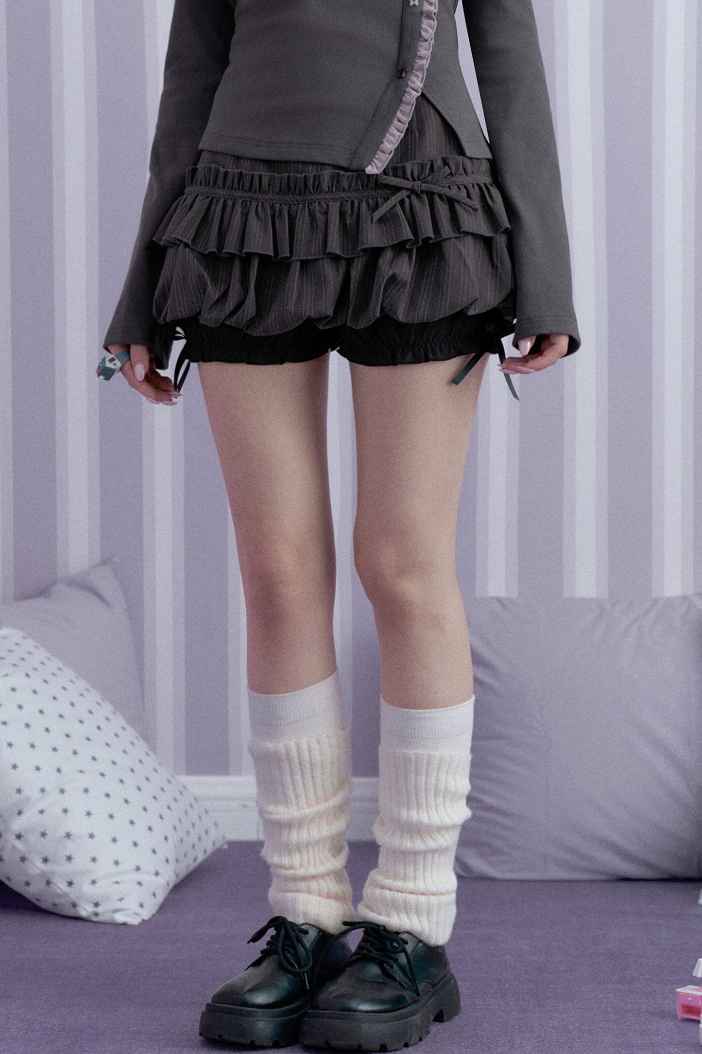 Cute Double Ruffle Skirt