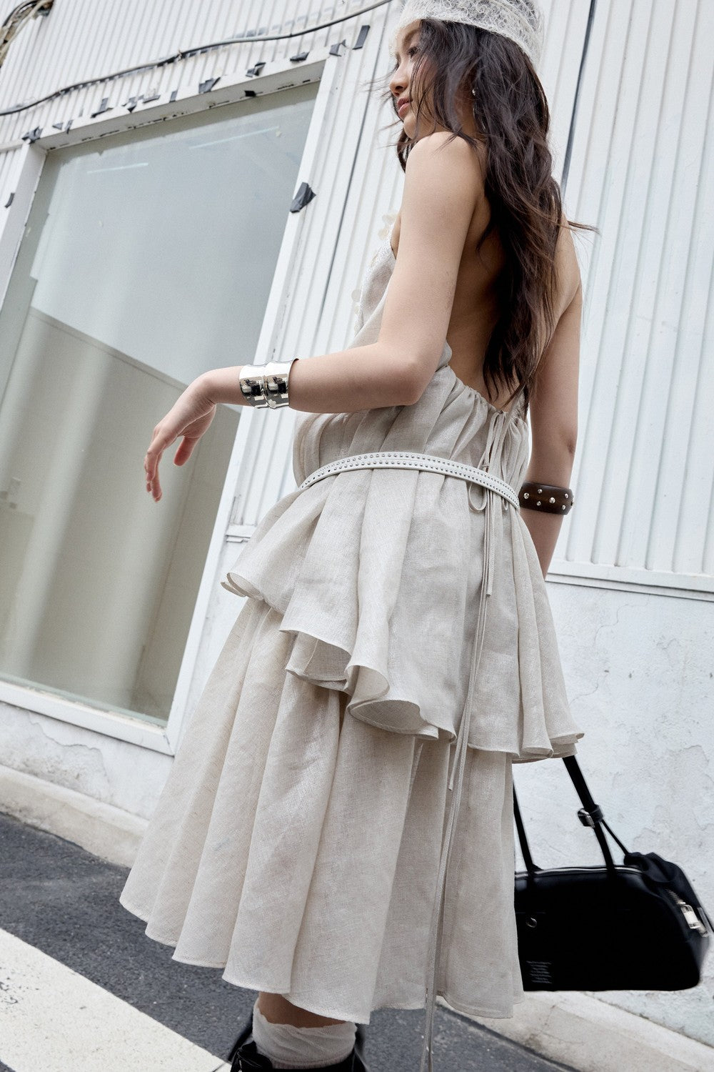 Romantic Sequin Two-Piece Halter Top Set-Up