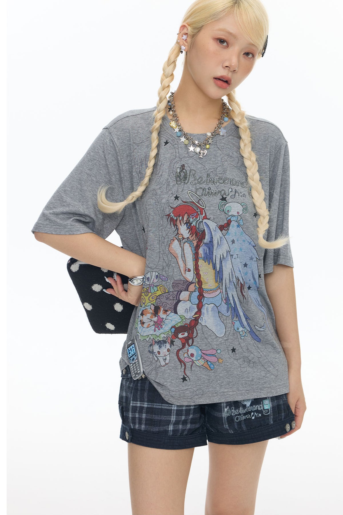 Two-Tone Frog Illustration T-Shirt