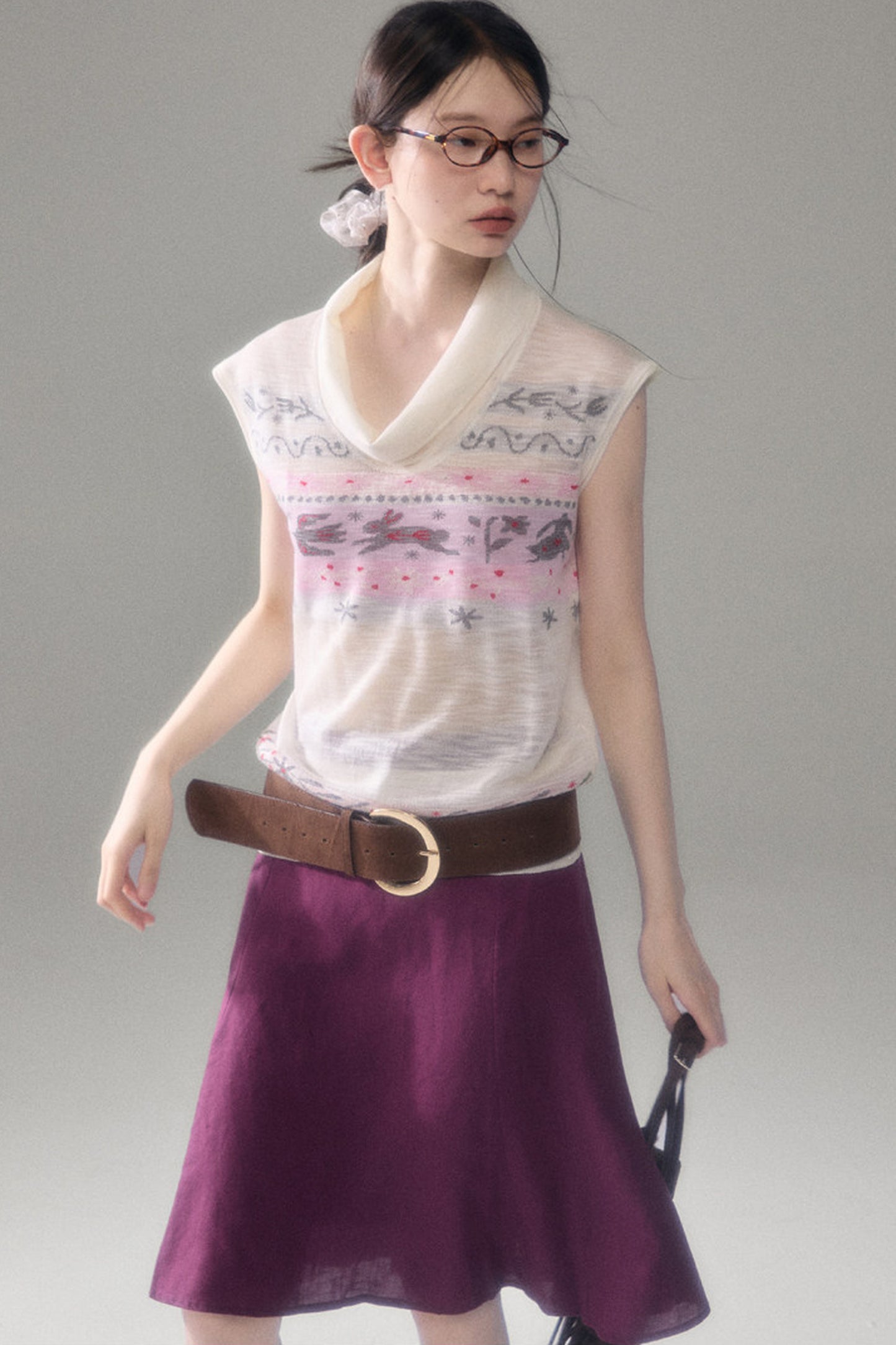 Bunny Fair Isle Knit Vest