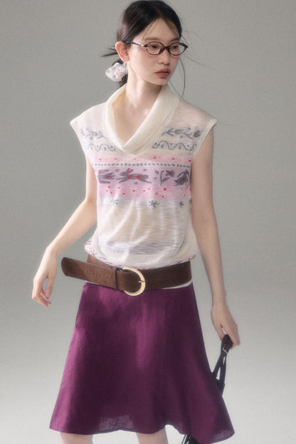 Bunny Fair Isle Knit Vest