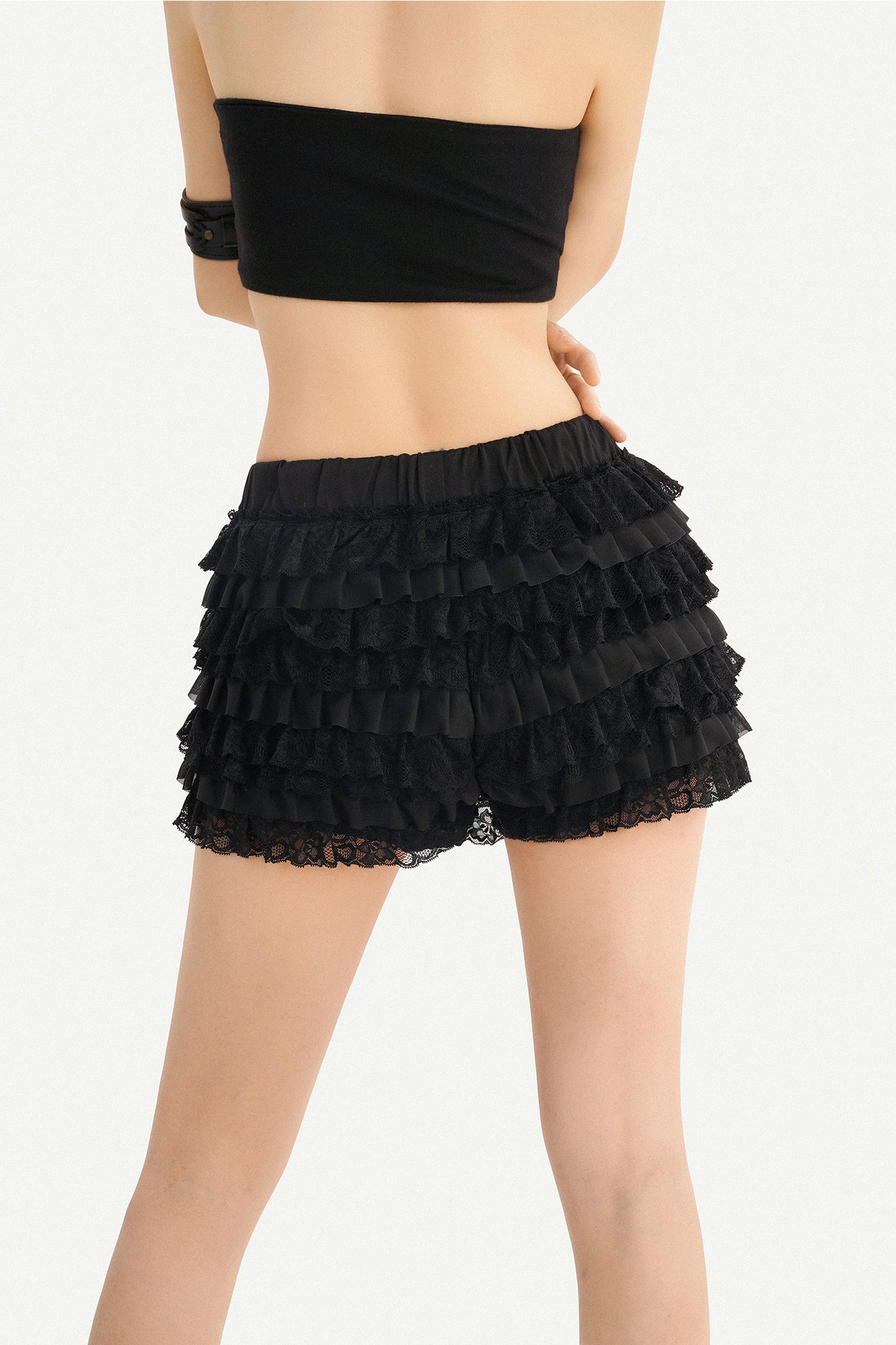 Multi-Layered Ruffle Lace Skirt
