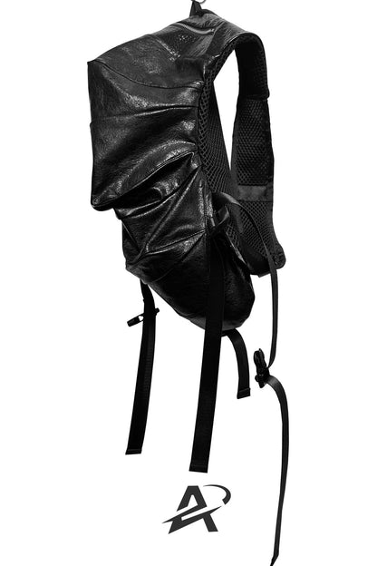 Armor Style Black Backpack