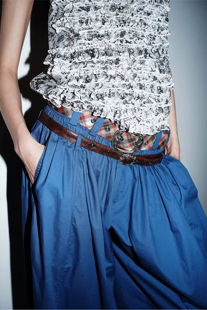 Retro Solid Color Balloon Pants