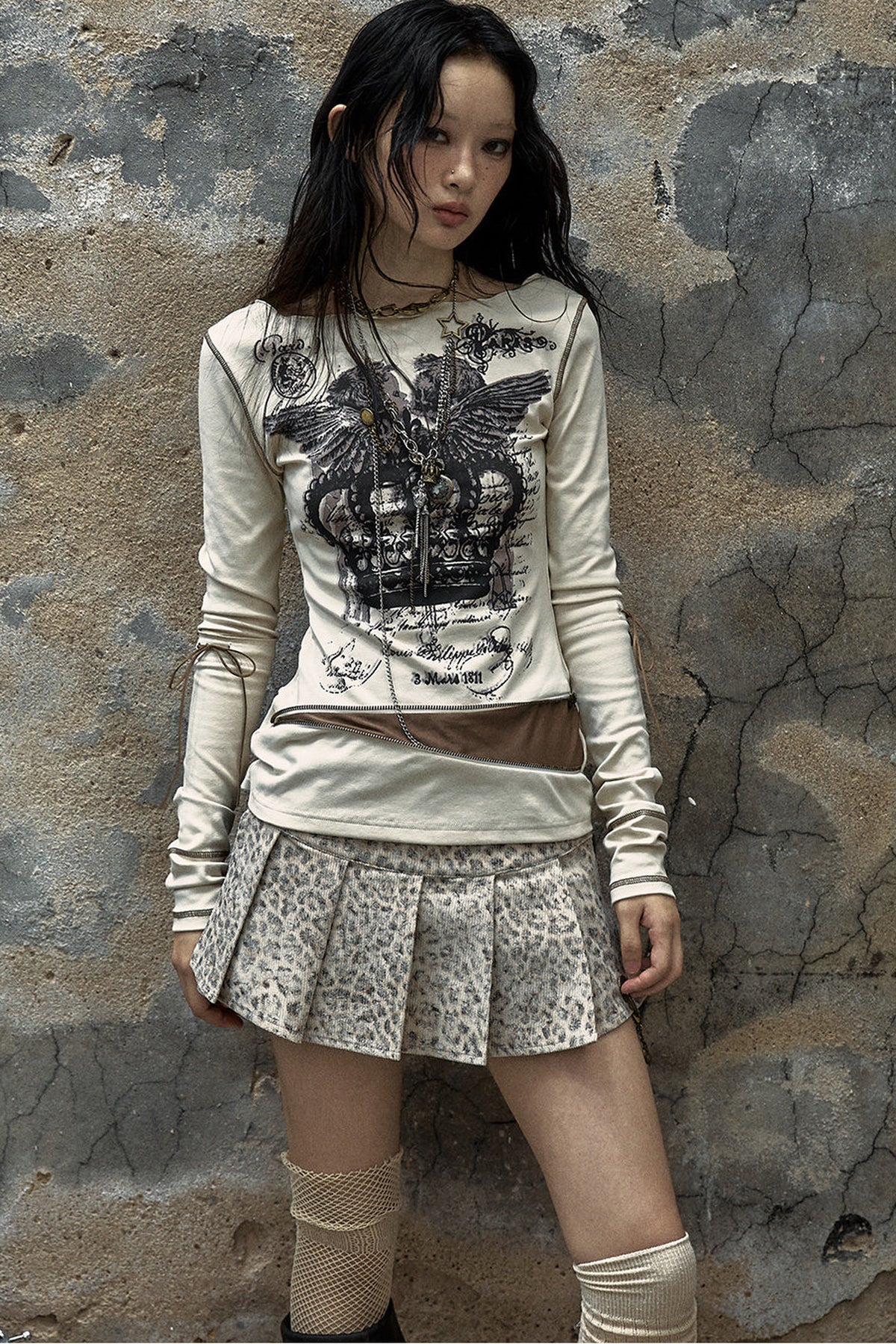 Reversible Striped Knit T-Shirt