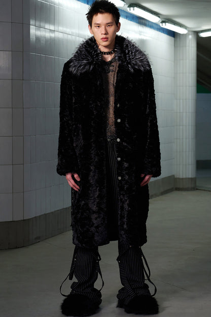 Faux Fur Patchwork Coat