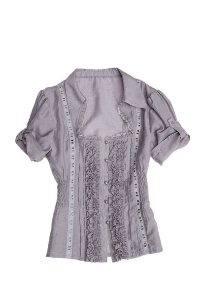 Square Neck Lace Blouse