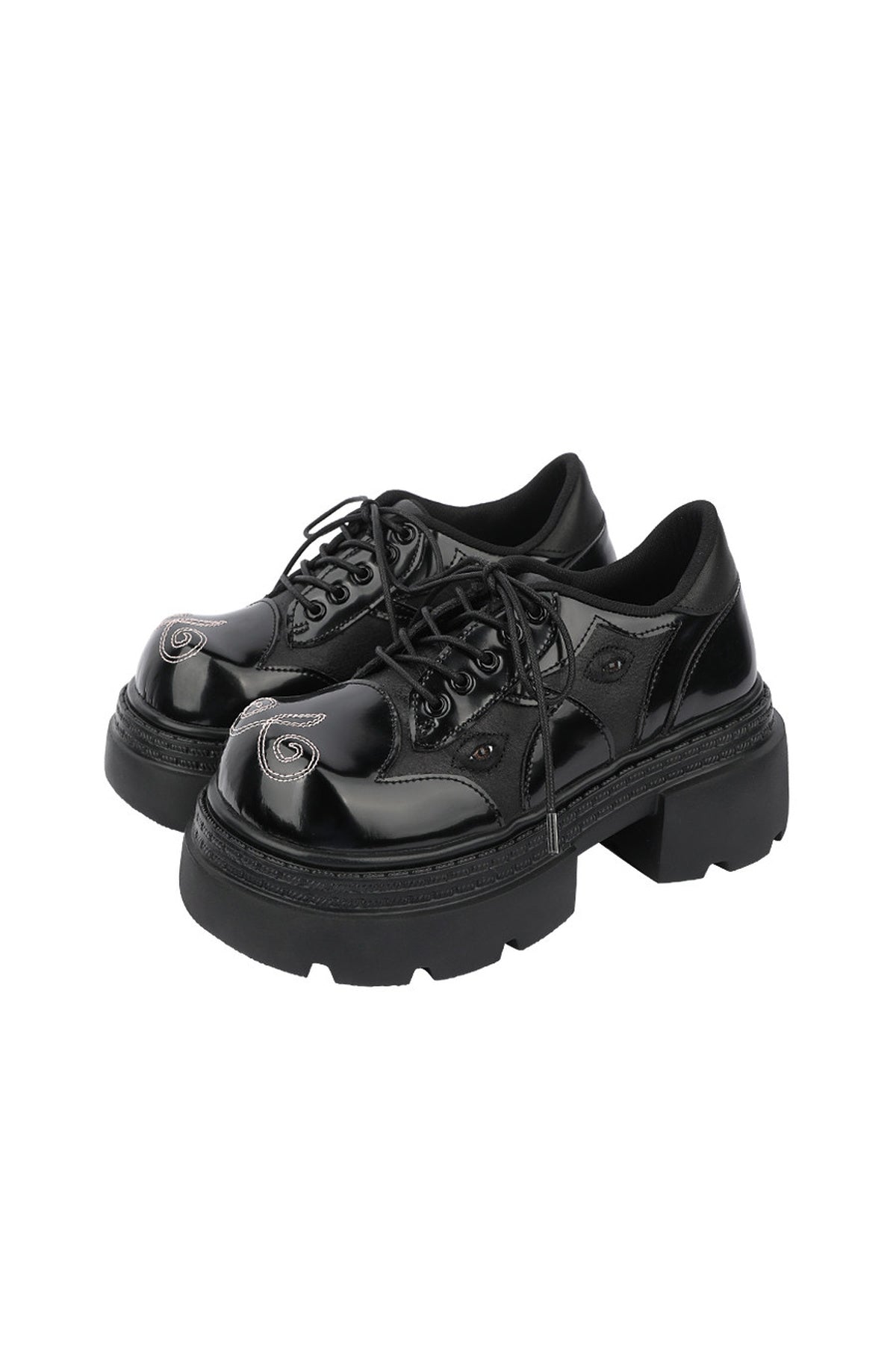 Gothic Thick-Soled Chunky Derby Shoes