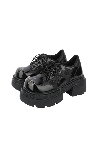 Gothic Thick-Soled Chunky Derby Shoes