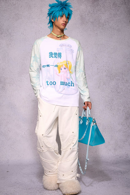 Girl Print Long-Sleeve Top