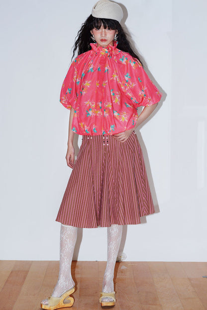 Semi-Sheer Printed Sun Top