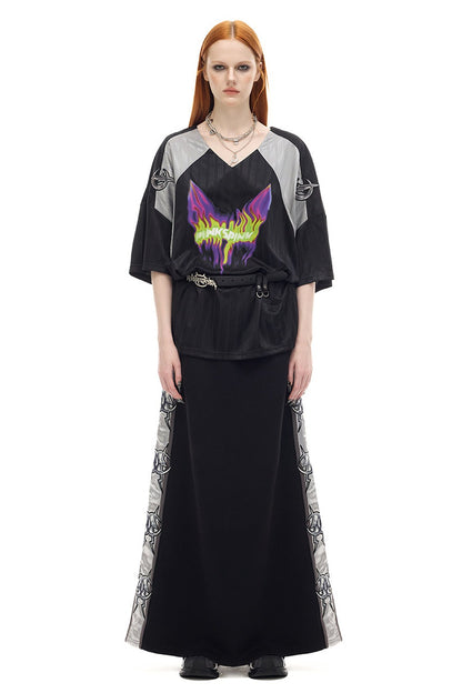 Y2K A-Line Midi Skirt