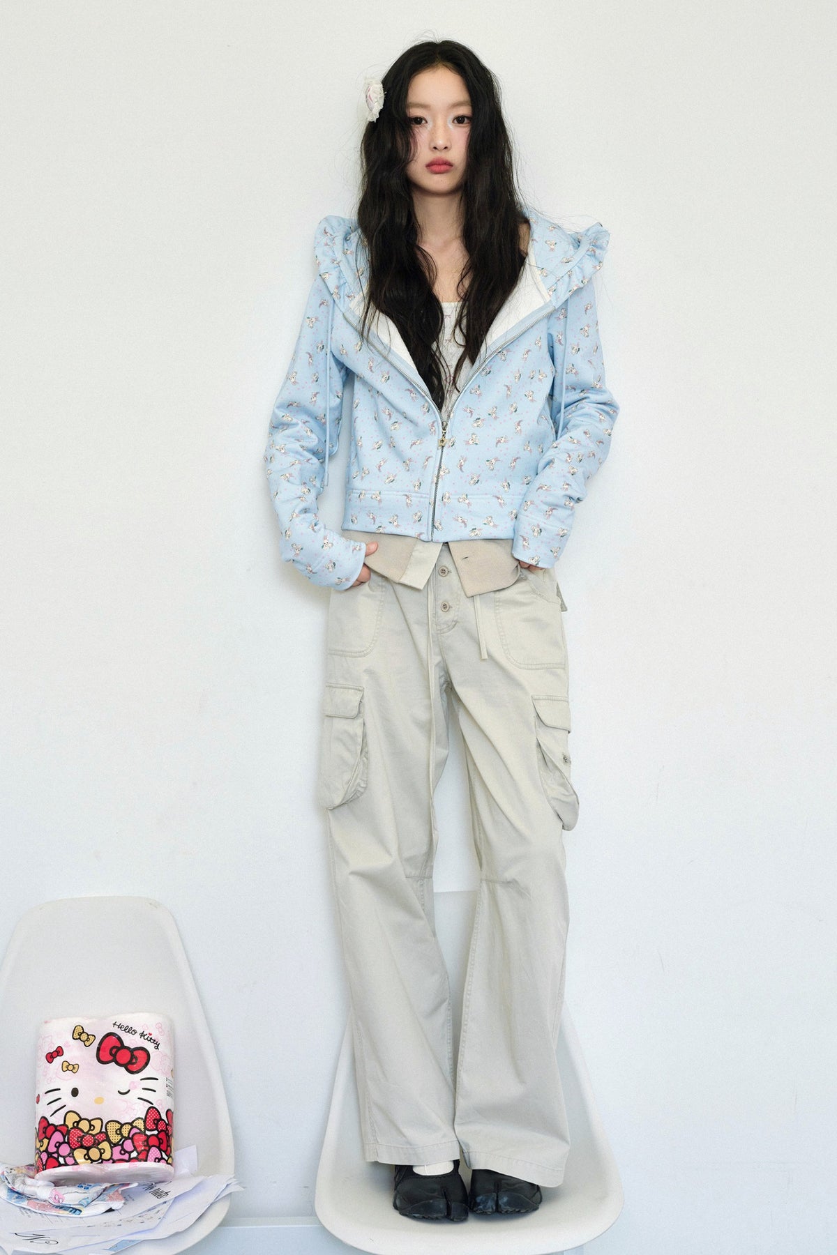Low-Waist Straight-Leg Multi-Pocket Cargo Pants