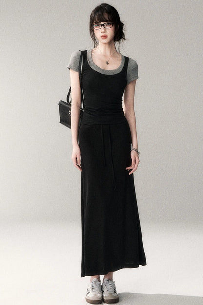 Gonna in maglia di lana e Tencel