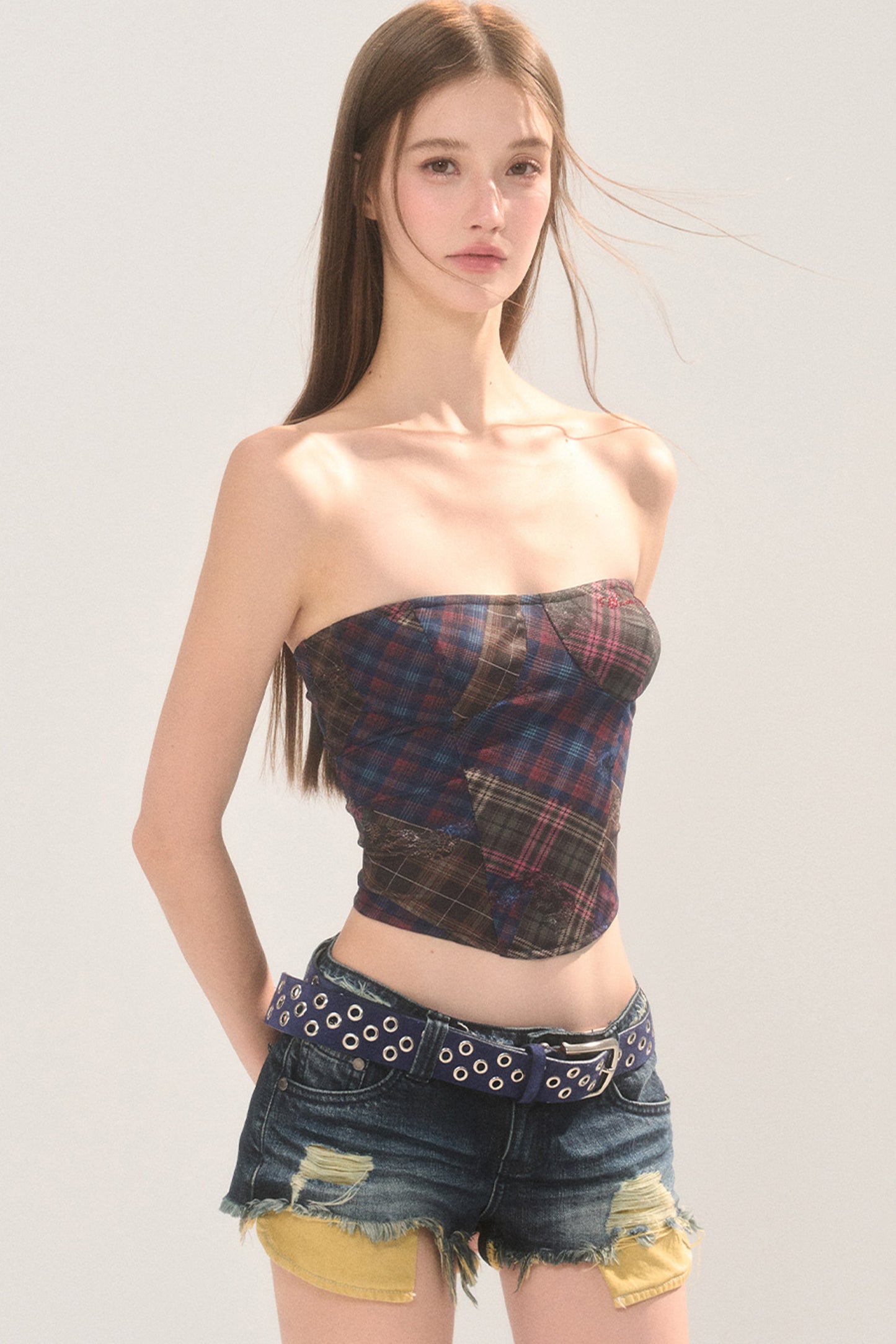 Vintage Print Tube Top