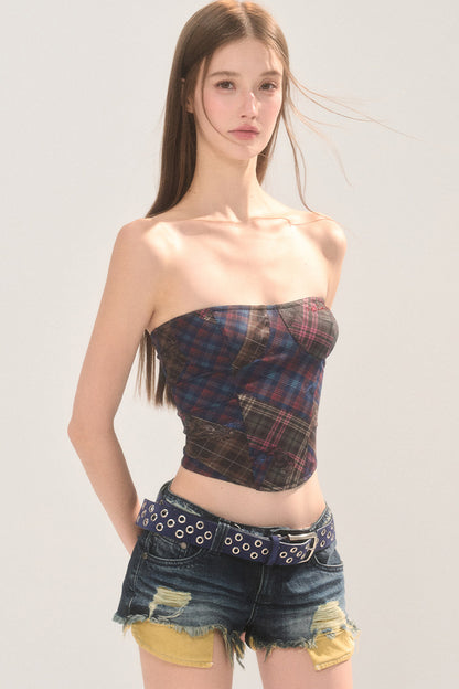 Vintage Print Tube Top