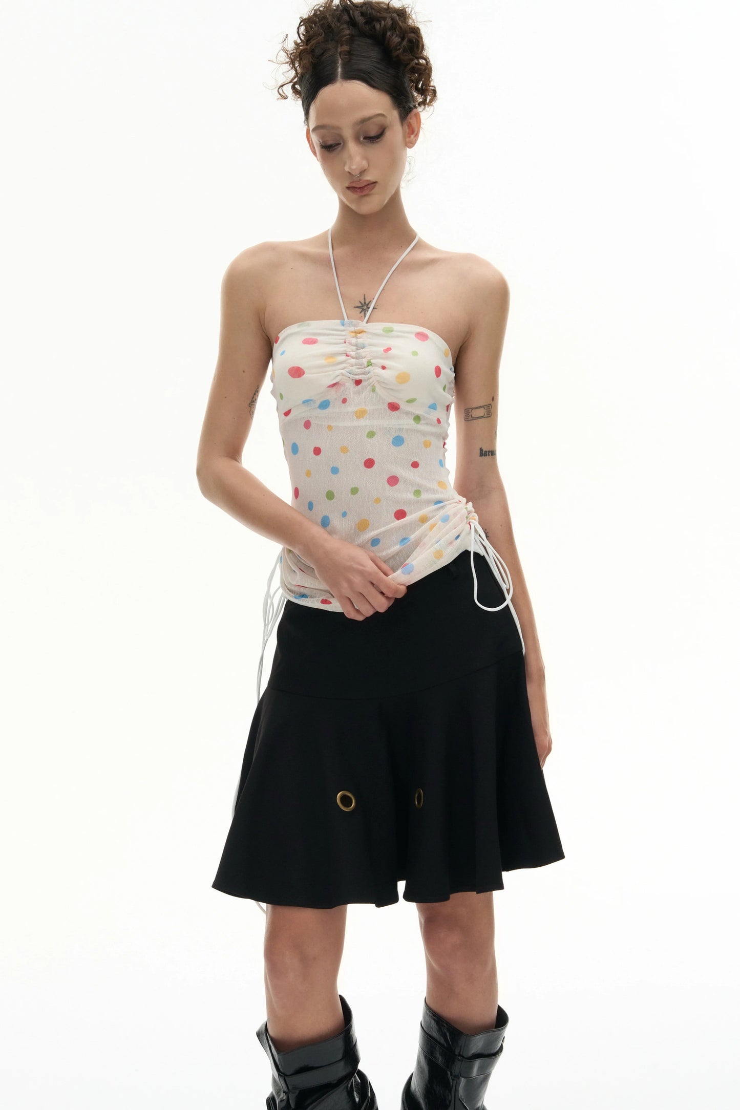 Dopamine Polka Dot Mesh Camisole