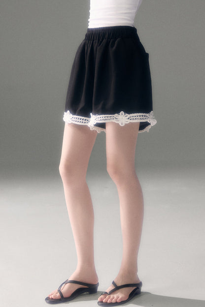 Three-Dimensional Rope Embroidery Floral Tencel Vest and Shorts Set-Up
