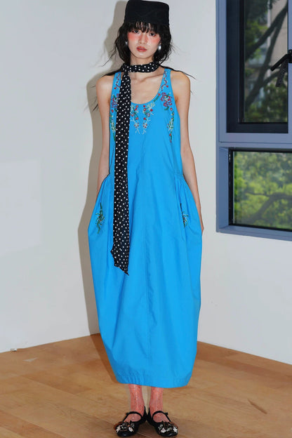 Heavy Beaded Cotton Dress