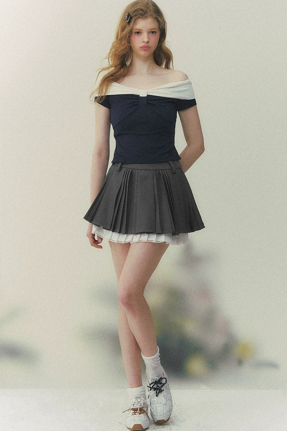 Retro Fake Two-Piece Knit Top