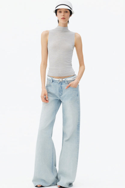 Superfine Merino Wool Seamless Turtleneck Vest
