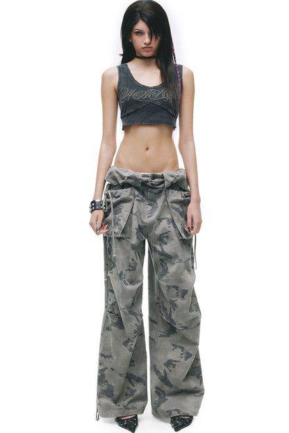 Distressed Beaded Tank Top