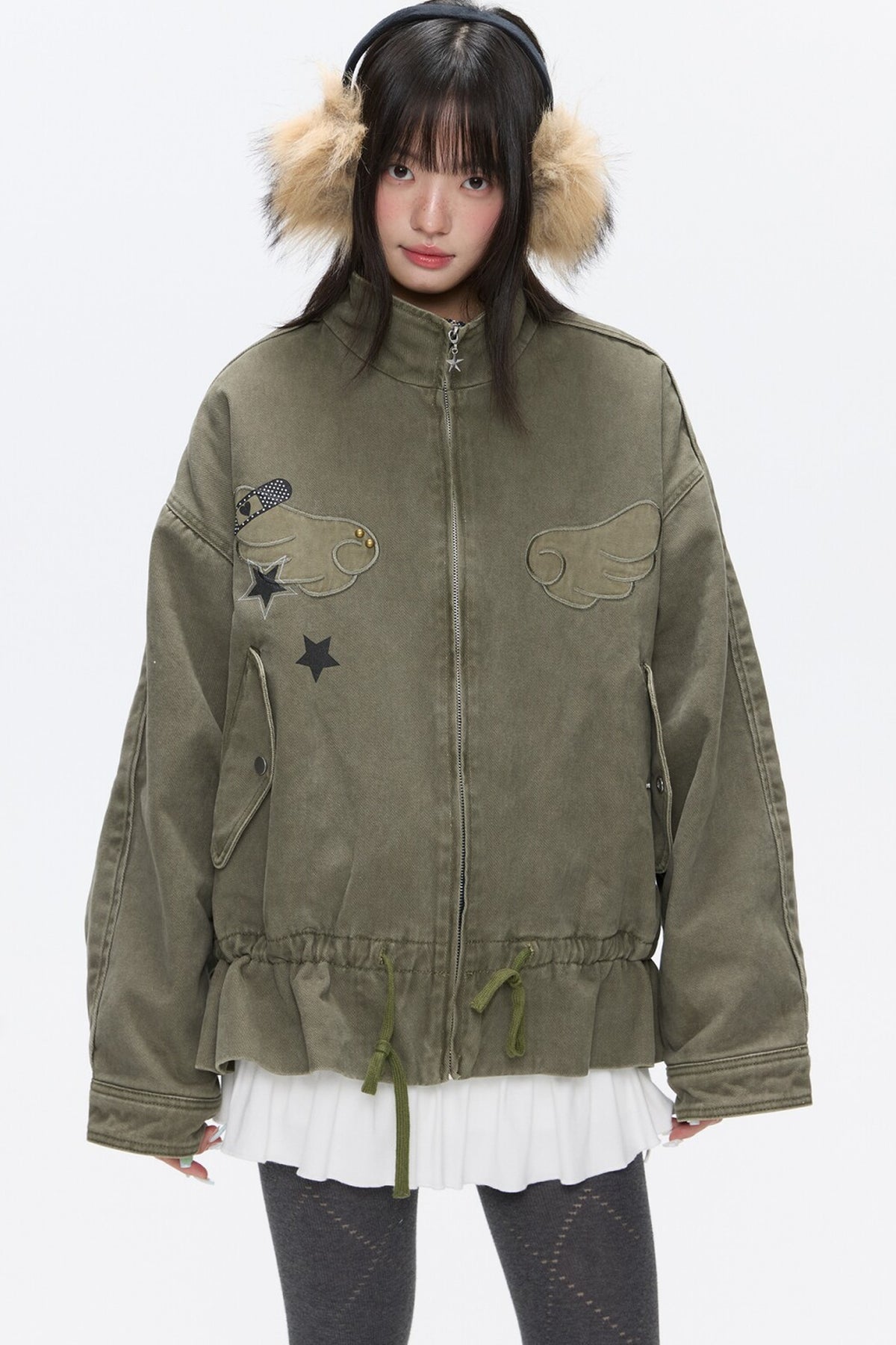 Beaded Quilted Green Jacket