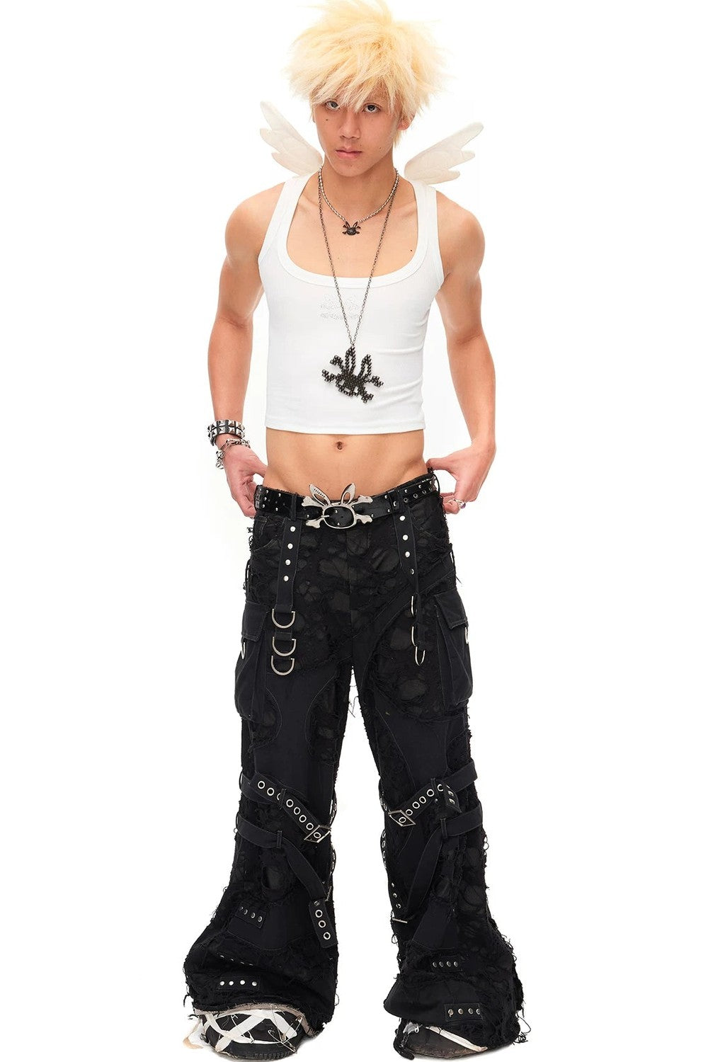 Rhinestone Angel Wings Vest