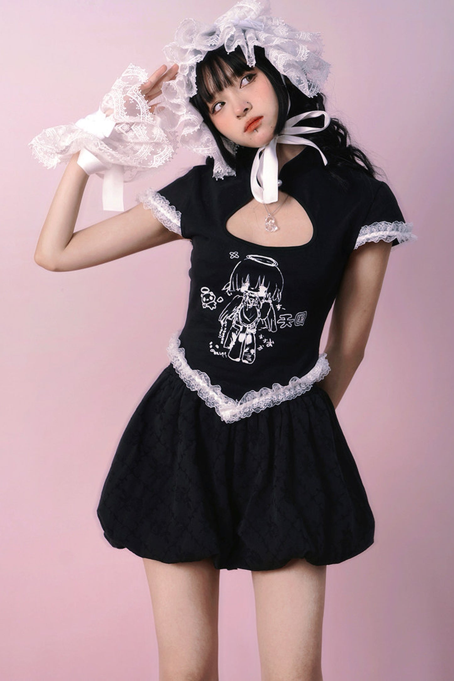 Heavenly Maid Heart Cheongsam Top