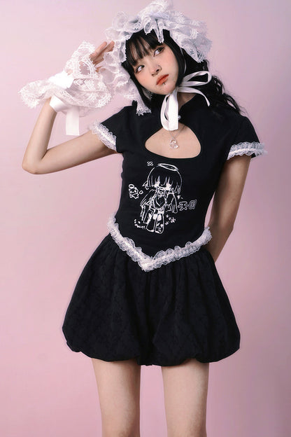 Heavenly Maid Heart Cheongsam Top