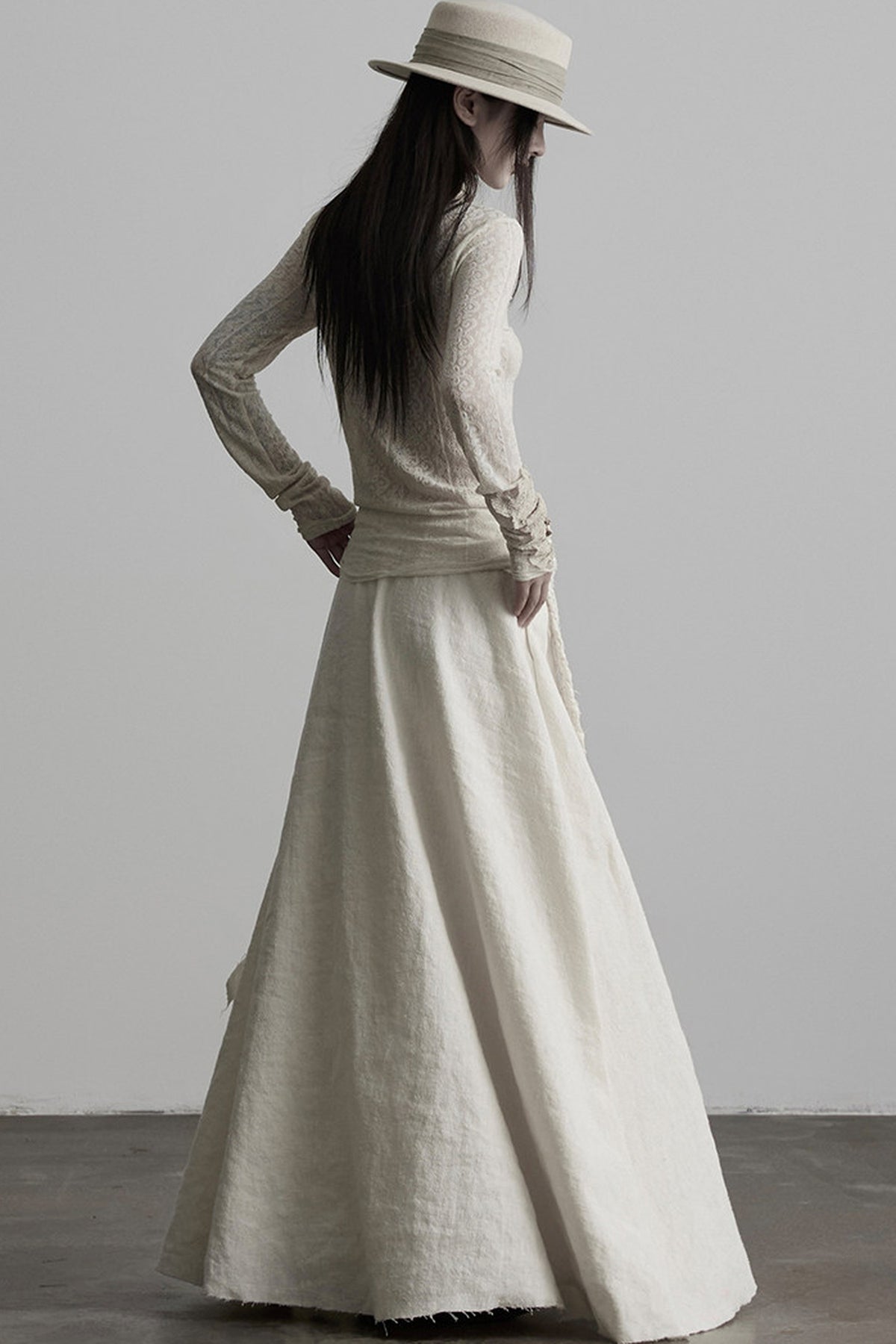 Irregular Lace Patchwork Long-Sleeve T-Shirt