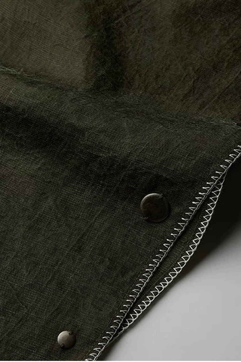 Dark Forest Green Embroidered Detachable Hood Cape