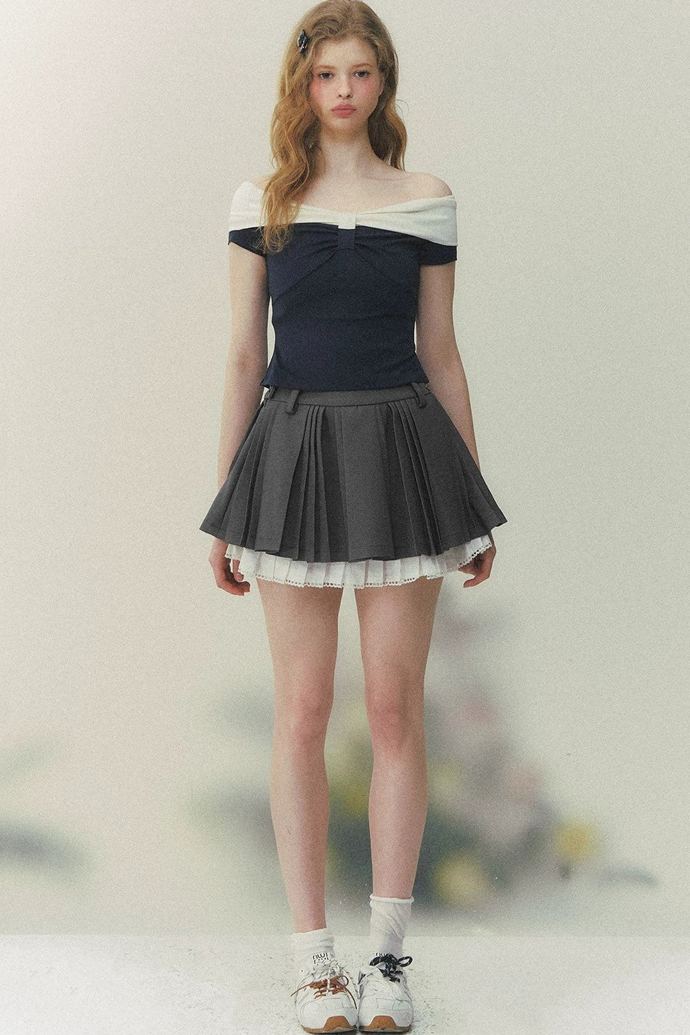 Retro Fake Two-Piece Knit Top