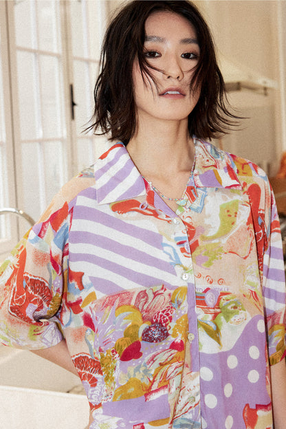 Retro Cuban Collar Shirt