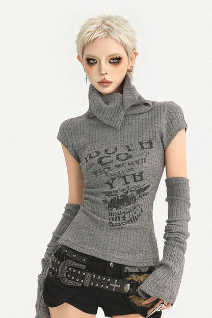 Top in maglia Milk-Cool Molly con collo a mezza altezza