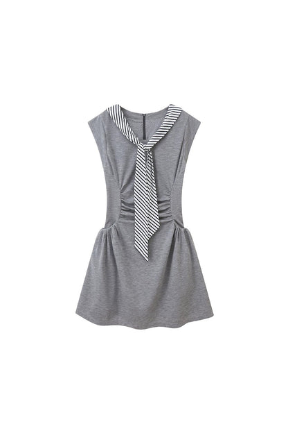 V-Neck Flutter Sleeve Dress