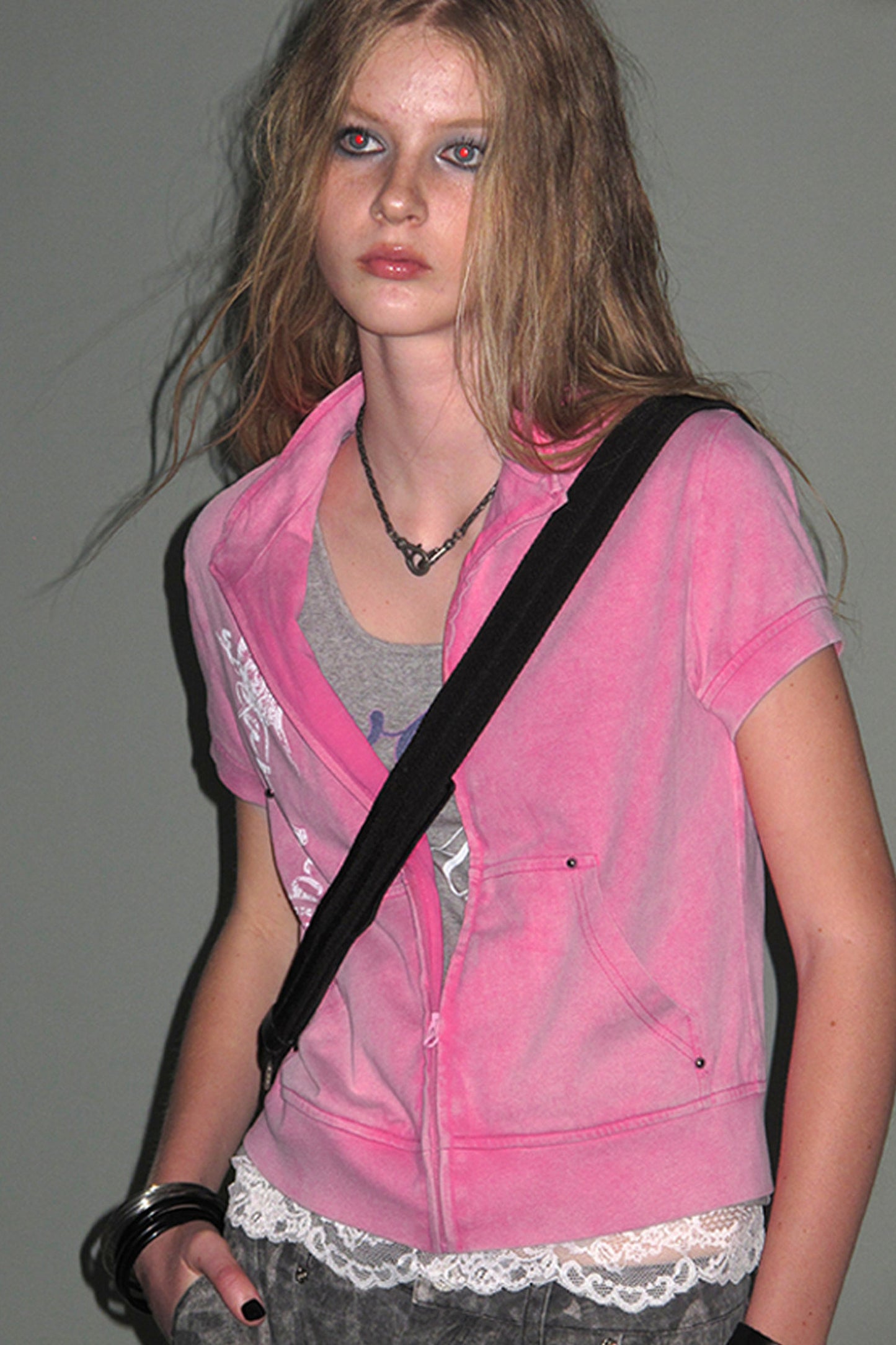 Distressed Punk Layered Sweatshirt