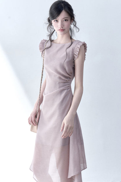 Inclined Moonlight Asymmetrical Dress