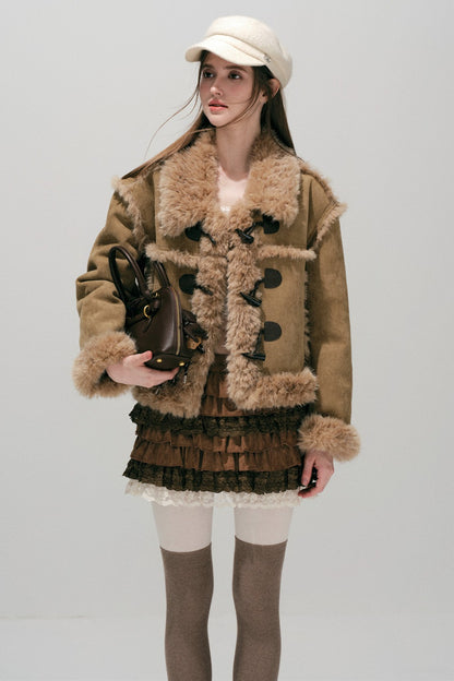 Caramel Eco-Fur Coat