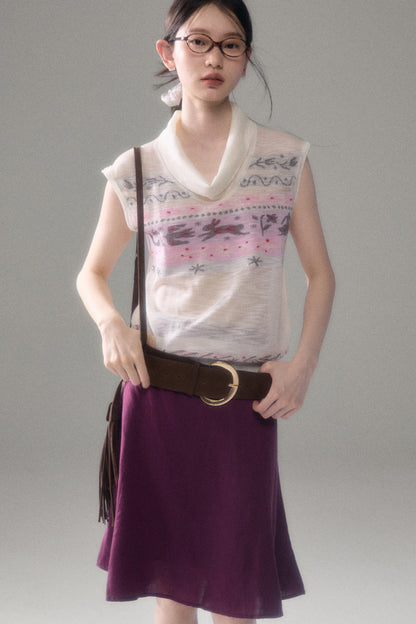 Tencel Linen A-Line Fishtail Skirt