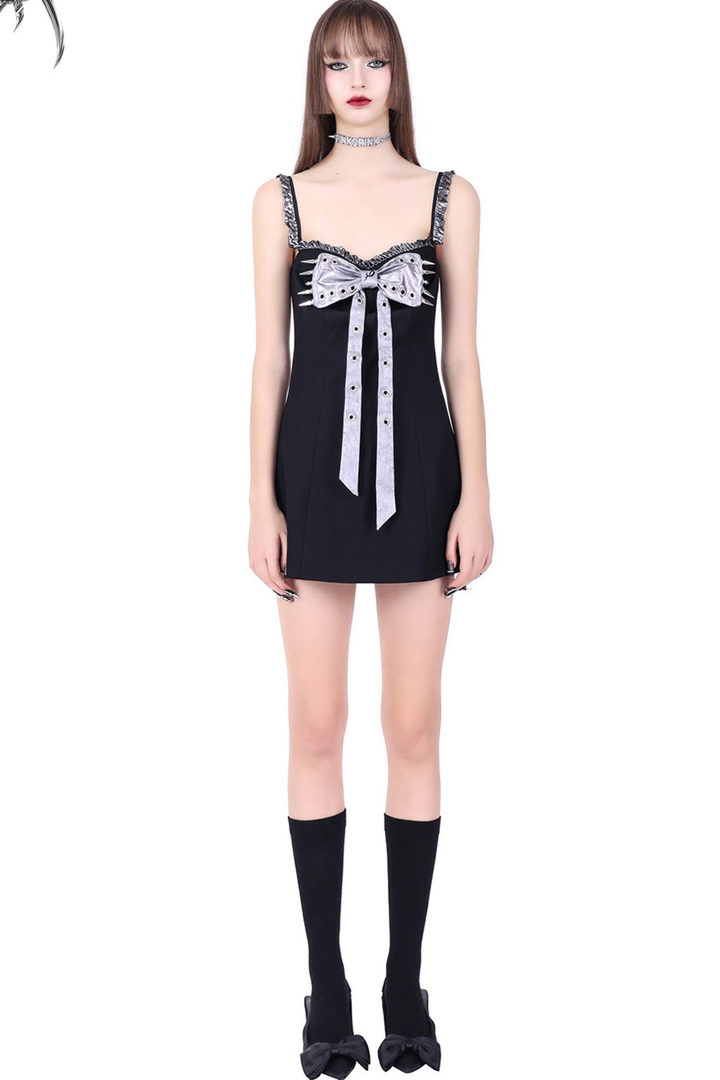 Rivet Bow A-Line Dress