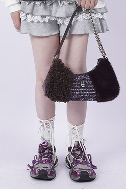 Y2K Color-Block Crossbody Bag