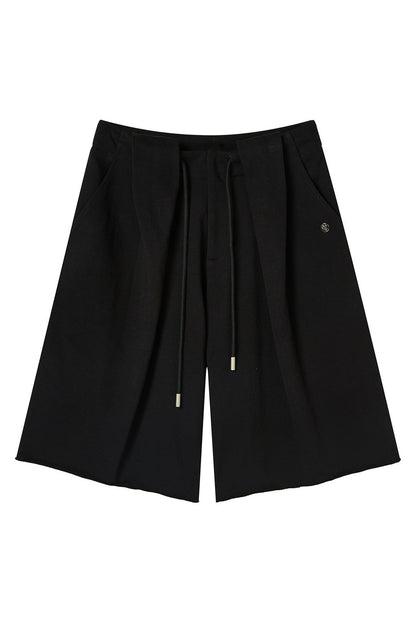 Loose Knit Drawstring Shorts